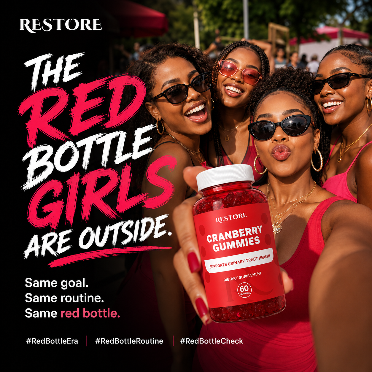 RESTORE Cranberry Gummies campaign artwork