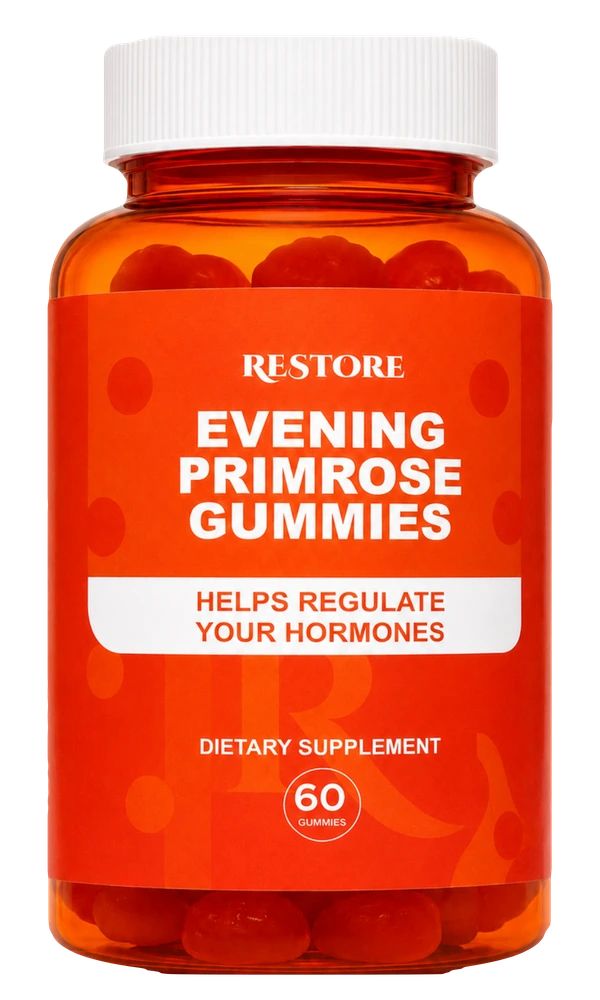 RESTORE Evening Primrose Gummies original studio pack
